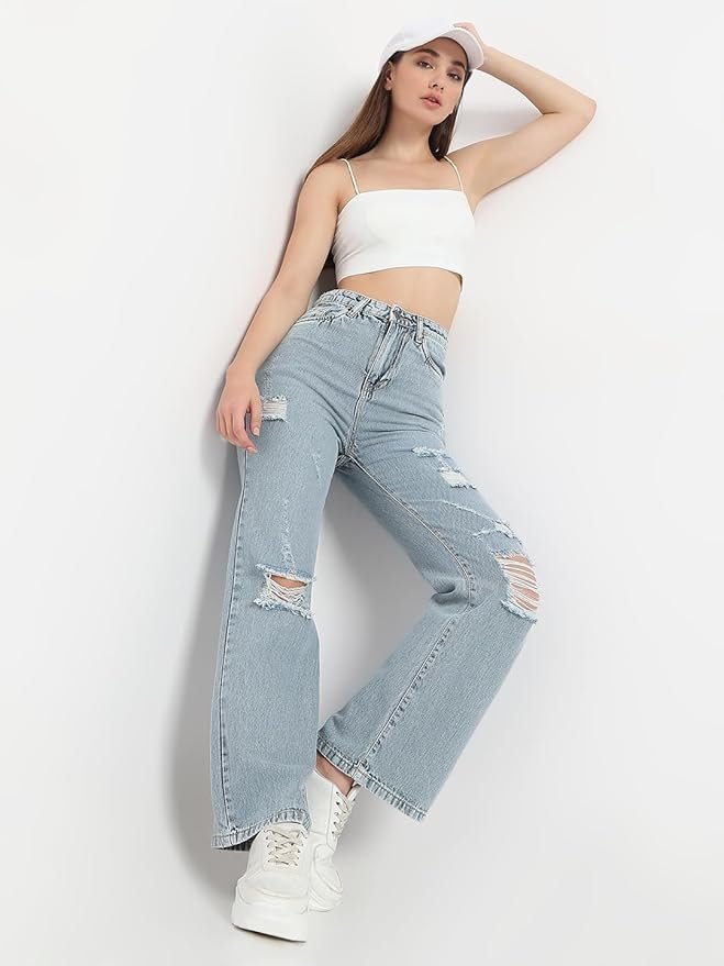 AKA CHIC High Rise Womens Flare Fit Jeans - Image 2