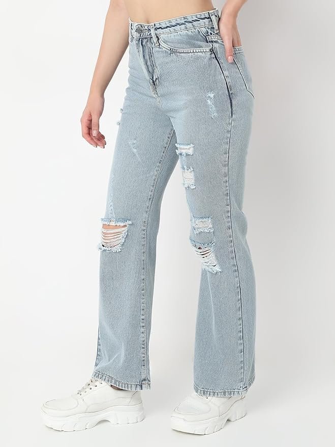 AKA CHIC High Rise Womens Flare Fit Jeans - Image 5