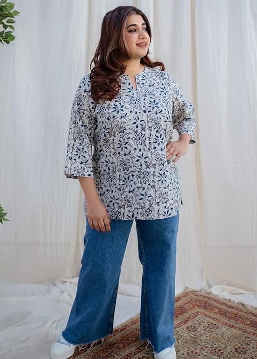 SANGOURI Stylish Rayon Printed Short Kurta for Women - Image 5